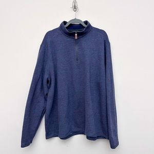G.H. Bass & Co Navy 1/4 Zip Fleece Sweatshirt